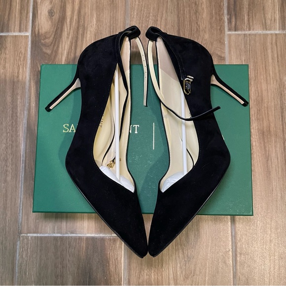 Sarah Flint Perfect Shiffon Pump 85, Black Suede, size US 10.5 IT 41.5 - Picture 3 of 7